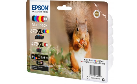 купить Картридж Epson C13T379D4020  478XL Mpack Ink(Bk.C.M.Y.R.GY) RF/AM Tag набор 6 шт. в Алматы