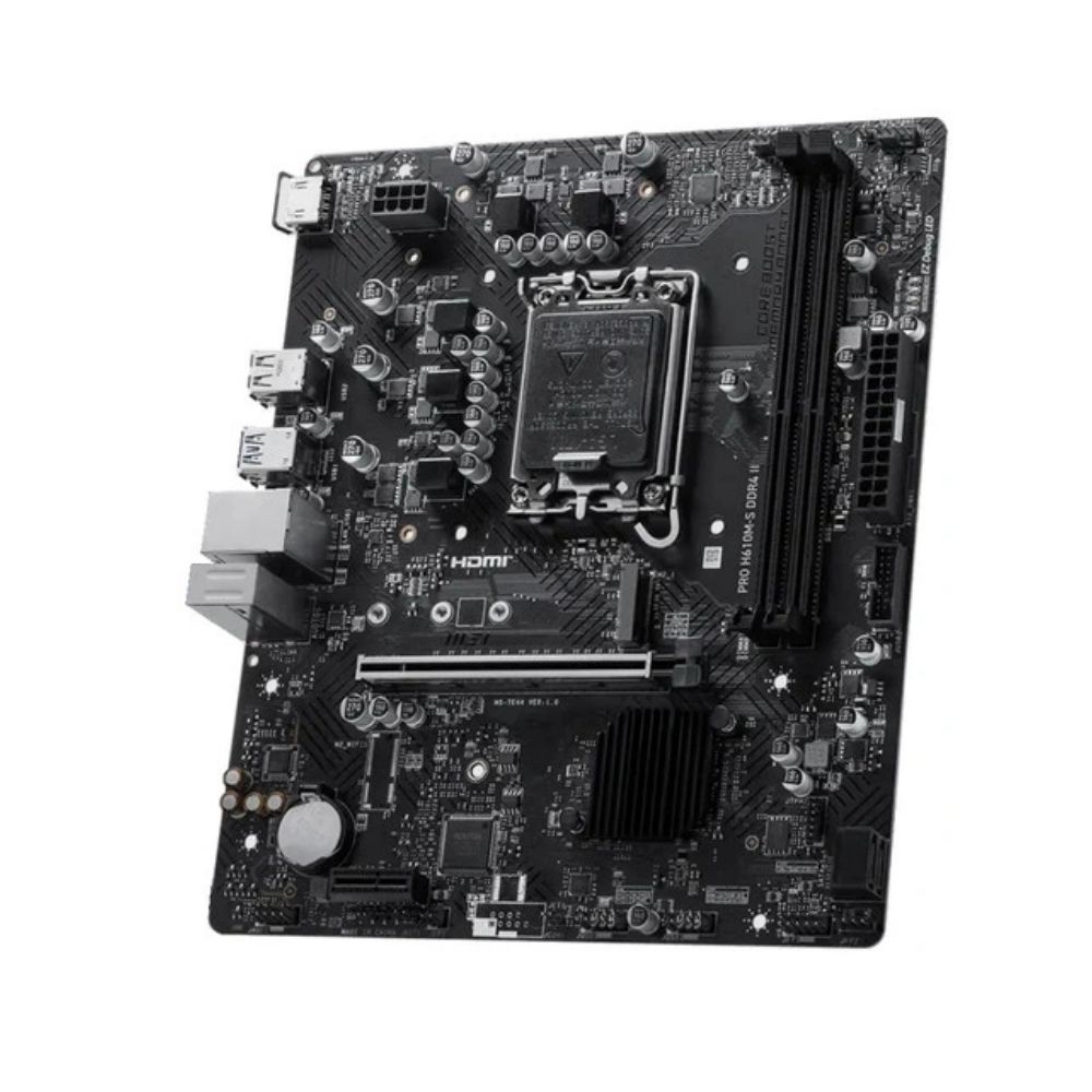 Купить Материнская плата MSI PRO H610M-S DDR4 II LGA1700 H610 2xDDR4 2xSATA 1xM.2 1xHDMI mATX в Алматы