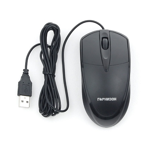 купить Мышь Гарнизон GM-225XL, USB, чип- Х, чёрный, 2м, 1000 DPI, 2кн.+колесо-кнопка, кабель 2м в Алматы