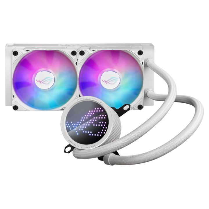 купить СЖО ASUS ROG RYUO III 240 ARGB WHT , AIO, 2x120mm fan, 1200/1700/AM5, WHITE, BOX в Алматы