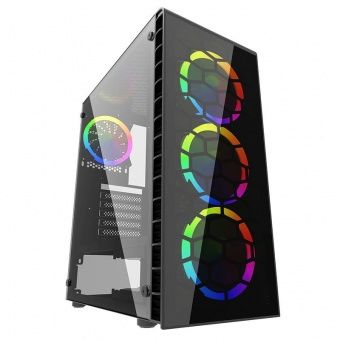 купить Корпус Wintek Energy JX188-11-G TG, ITX/ATX, USB 1*3.0/2*2.0, HD-Audio Mic, 0,5mm, 3*ARGB fan contr в Алматы
