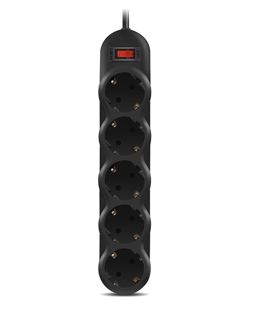 купить Сетевой фильтр SVEN SF-05L 1,8 м (5 розеток) черный /  в Алматы