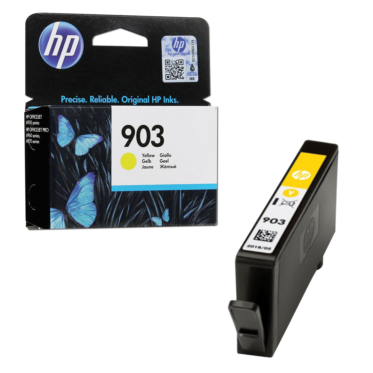 купить 903 Yellow Original Ink Cartridge for HP OfficeJet Pro 6960, HP OfficeJet Pro 6970, HP OfficeJet 6950, 315 pages в Алматы