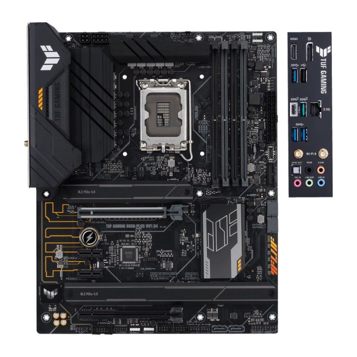 купить Материнская плата ASUS TUF GAMING B660-PLUS WIFI D4, LGA1700 4xDDR4 4xSATA3 RAID 3xM.2 HDMI DP ATX в Алматы