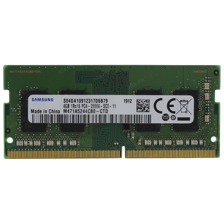 купить Оперативная память для ноутбука 4GB DDR4 2666MHz Samsung &nbsp;SODIMM, CL19, 1.2V, M471A5244CB0-CTDD0 в Алматы