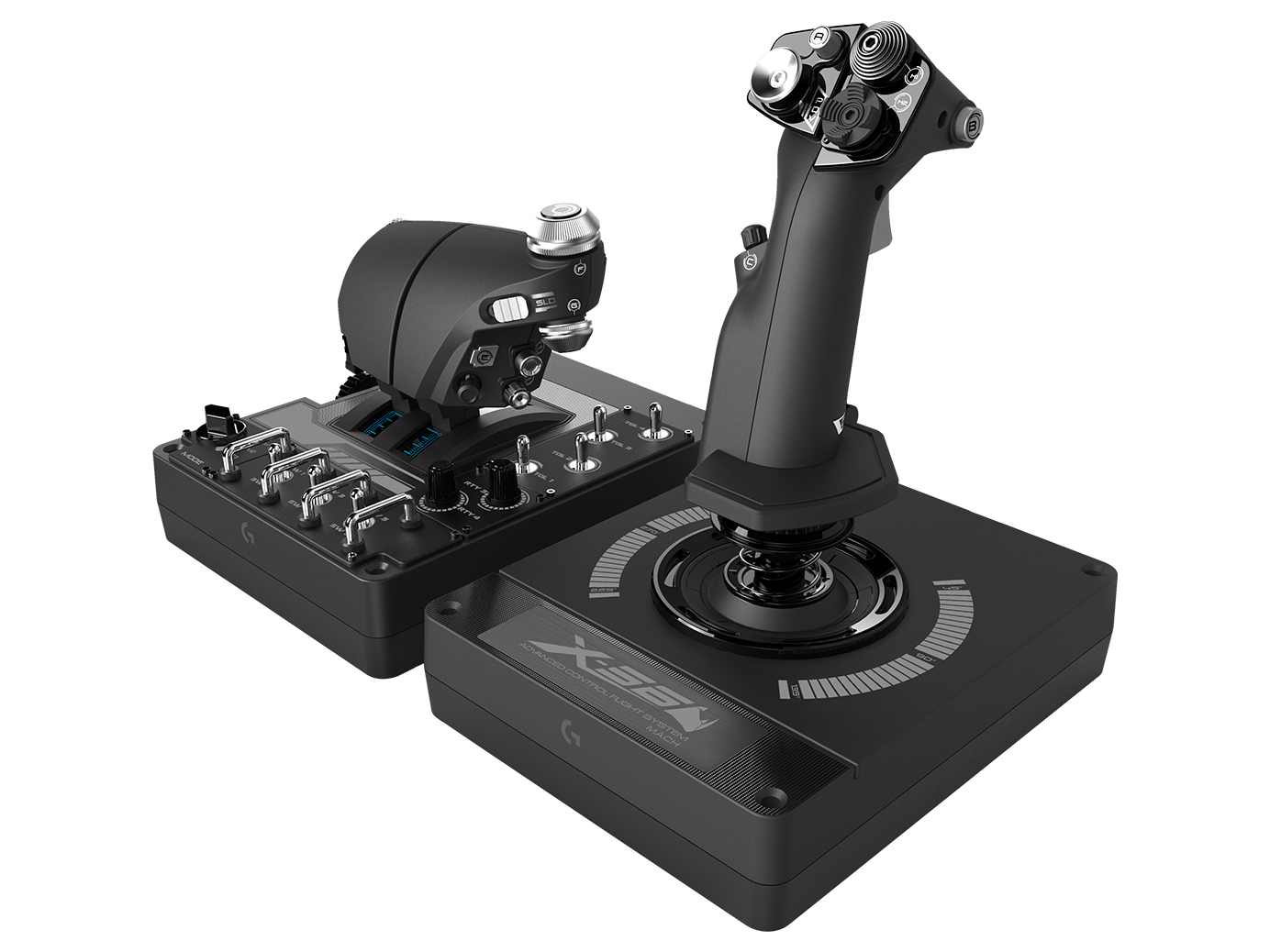купить Контроллер для игровых симуляторов Logitech G X56 Space/Flight H.O.T.A.S. (джойстик и блок рычагов управления для авиа и космических симуляторов) в Алматы