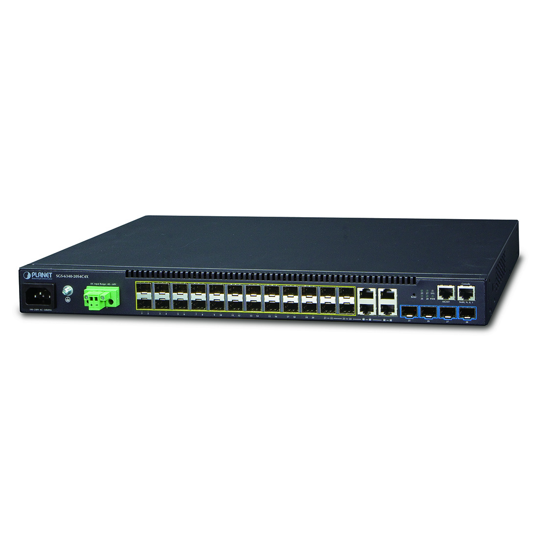 купить Коммутатор, Planet, SGS-6340-20S4C4X, 19-дюймовый стоечный, 4 порта 10/100/1000M RJ45 24 порта SFP 4 порта 10G, Управляемый, Стекируемый, Уровень 3, Корпус металл, 1U в Алматы