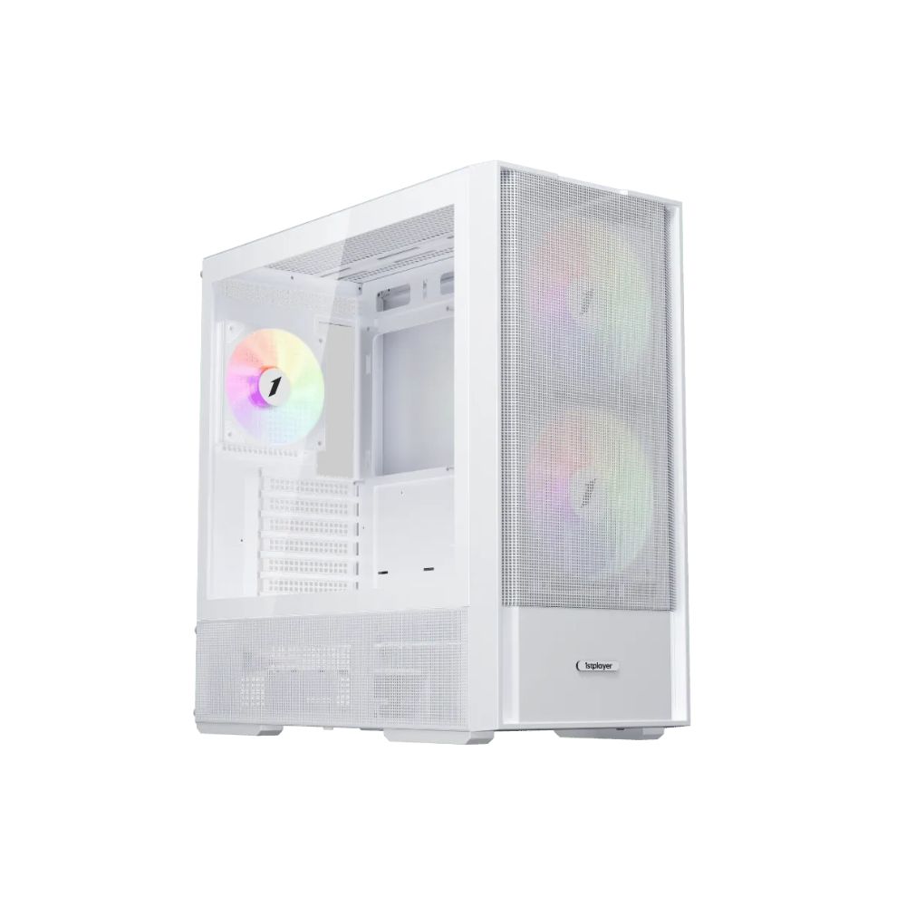 Купить Корпус 1Stplayer AU7-WH, Midi Tower, ATX, White, 1x3.5*/2x2.5*, USB2.0, USB3.0, RGB в Алматы