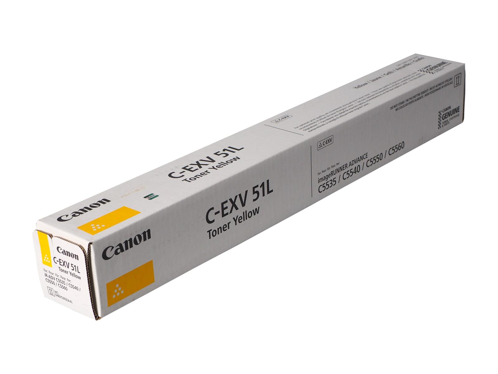 купить Картридж Canon/C-EXV 51L/Лазерный цветной/желтый в Алматы