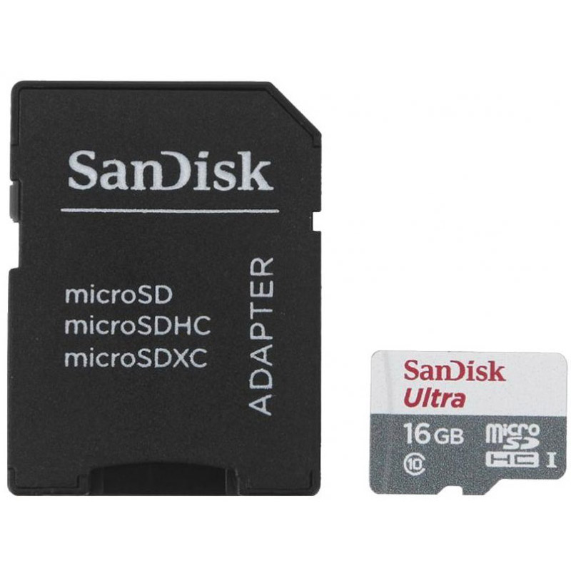 купить Универсальная Карта Памяти для Смартфона SANDISK Ultra Android microSDHC + SD Adapter 16Gb  в Алматы