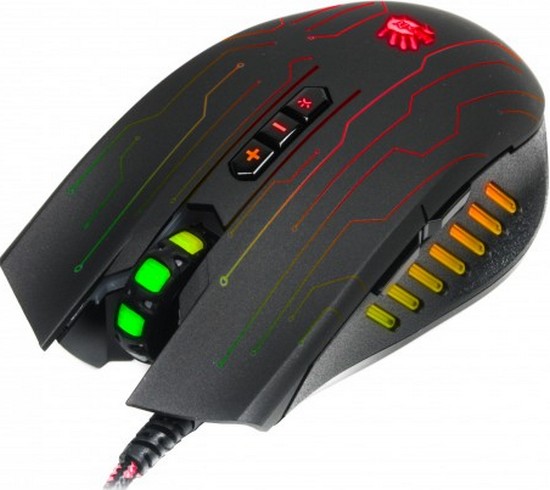 купить Мышь игровая Bloody Q81 USB <3200 CPI, 2.41Mpixels/sec, 125~1,000Hz/sec, 1.8m> в Алматы