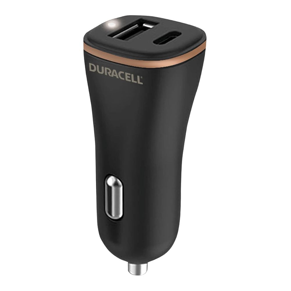 купить Автомобильное зарядное устройство Duracell DR6026A 27W PD USB-A & USB-C Черный в Алматы