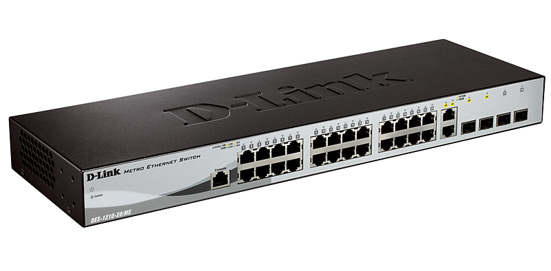 купить D-Link DES-1210-28/C1A Настраиваемый комм  24 порта 10/100  + 4 порта 1000 /  в Алматы
