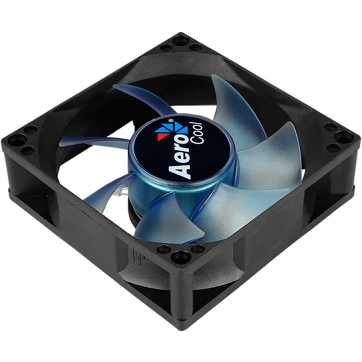 купить Кулер для компьютерного корпуса, AeroCool, Motion 8 Blue-3P, 80мм, 2000±10%об.мин, 3pin, Габариты 80х80х25мм, Чёрно-Синий в Алматы