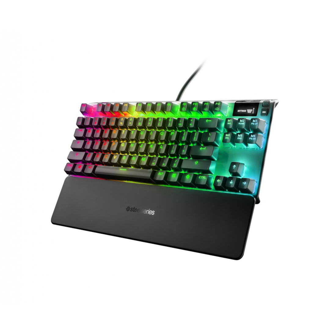 купить Клавиатура, Steelseries, Apex 7 TKL (Blue Switch) US, 64758 Игровая, Механические клавиши QX2, USB, Подсветка RGB, Размер: 160*370*35 мм., Анг/Рус, Чёрный в Алматы