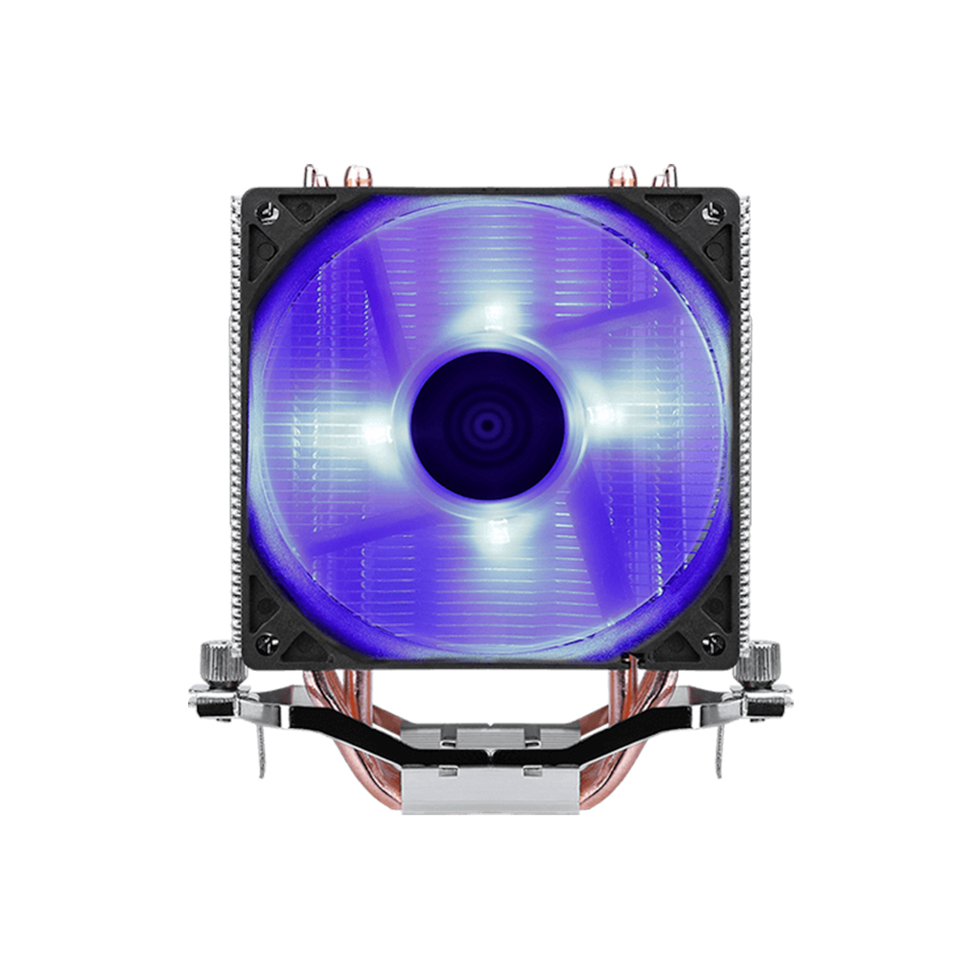 купить Кулер для процессора, Aerocool, Verkho 4 Litel, Intel 2066/2011/1366/1156/1155/1151/1150/775 и AMD FM2/FM1/AM3 /AM3/AM2 /AM2, 125W, 90мм Led, 1000-2300&plusmn;10% об/м, 29,45-57.23 дБА, 4pin, Габариты 135х103х75мм, Серебристо-Синий в Алматы