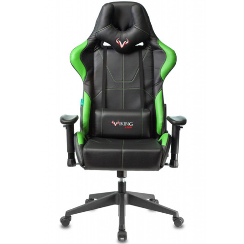 купить Кресло игровое Zombie VIKING-5-AERO черный/салатовый искусст. кожа с подголов. крестовина пласт. в Алматы