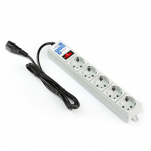 купить Сетевой фильтр Power Cube/SPG-B-6Ext/5 розет./1,9 м/10 А/2.2кВт/3х0,75мм2/Gray/для подключения к ИБП в Алматы