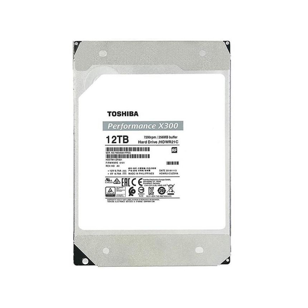 купить Жесткий диск HDD 12Tb TOSHIBA X300 SATA 6Gb/s 7200rpm 256Mb 3.5" HDWR21CUZSVA в Алматы