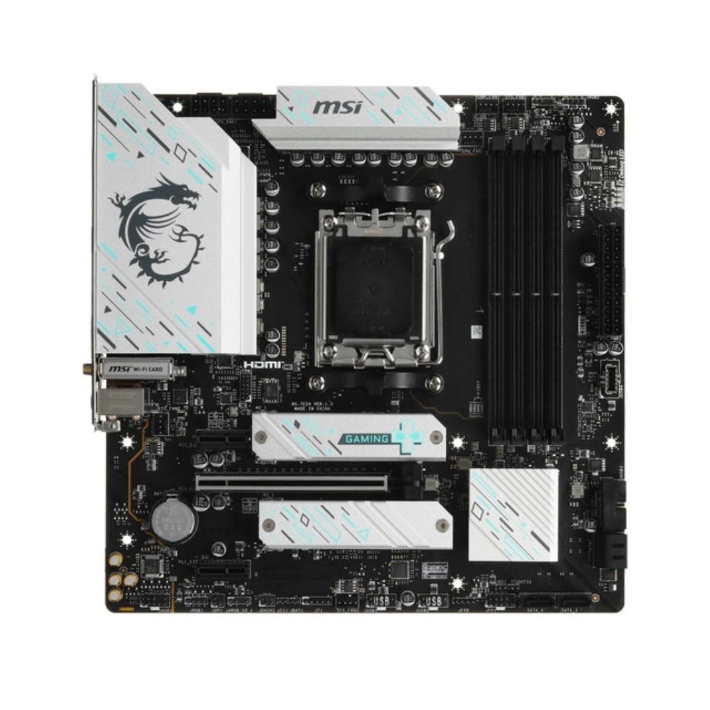 купить Матплата Gigabyte B650M Gaming Plus WiFi, AM5, mATX, 4DDR-5, 1xPCI-Ex16, 4SATA, 2xM.2,HDMI,2xDP,9USB в Алматы