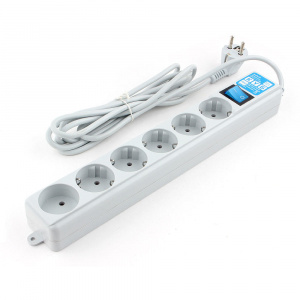 купить Сетевой фильтр Power Cube/SPG(5+1)-16B-3M/6 розет./3 м/16 А/3.5кВт/3х1мм2/White в Алматы