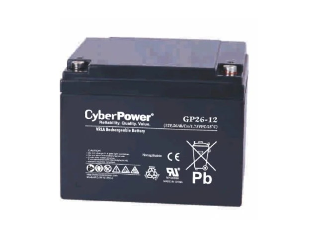 купить Аккумулятор CyberPower 12V26Ah (166х175х125мм., 7,8кг.) в Алматы