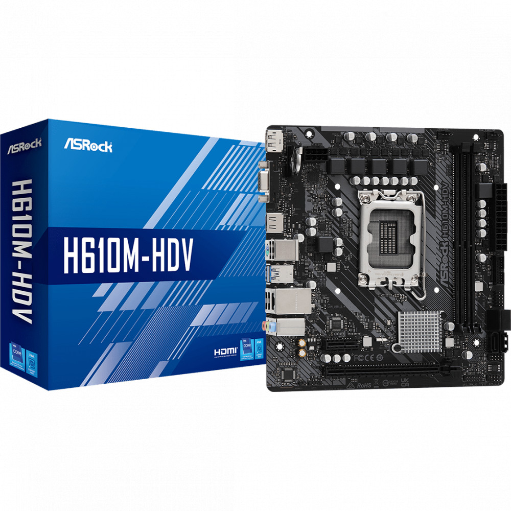 купить Материнская плата ASRock H610M-HDV в Алматы