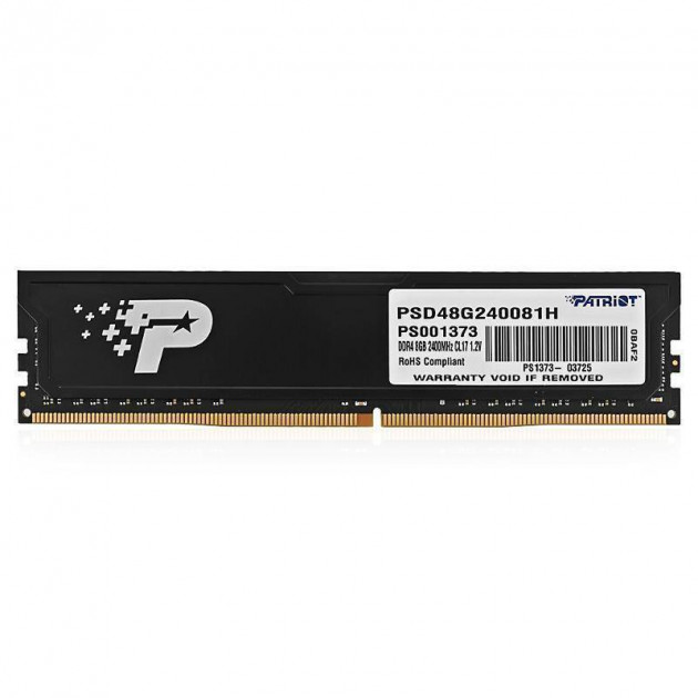 купить Модуль памяти Patriot, PSD48G240081H, DDR4, 8 GB, DIMM PC4-19200/2400MHz, Black в Алматы