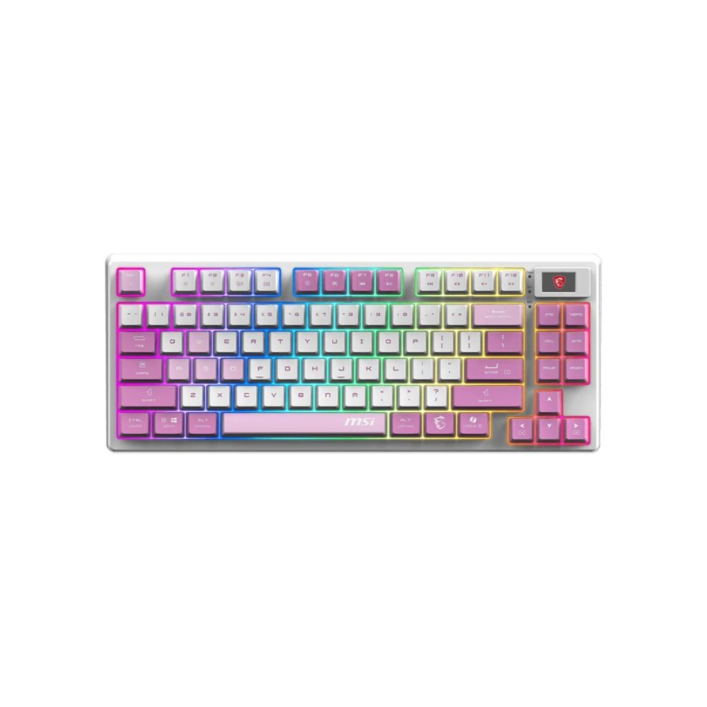 купить Игровая Клавиатура MSI FORGE GK600 TKL W VIOLET RU, Механическая/WIFI/BT/USB2.0/RGB/83кл./1.8м Белая в Алматы