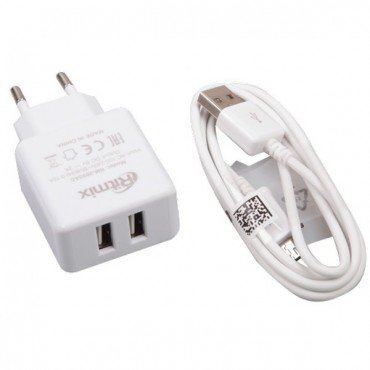 купить Зарядное устройство сетевое Ritmix RM-2095AC белый 2 USB в Алматы