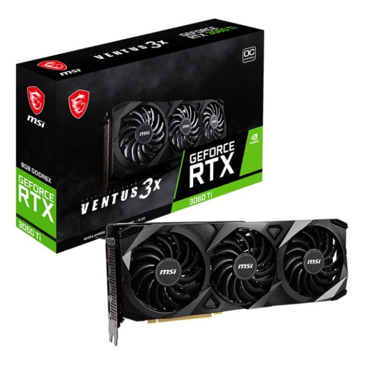 купить Видеокарта MSI GeForce RTX3060Ti VENTUS 3X OC, 8G GDDR6X HDMI 3DP RTX 3060 Ti VENTUS 3X 8GD6X OC в Алматы
