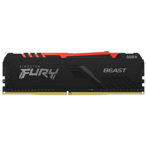 купить ОЗУ Kingston Fury Beast RGB 8Gb 3600MHz DDR4 DIMM, CL17, 1.35v, KF436C17BBA/8 в Алматы