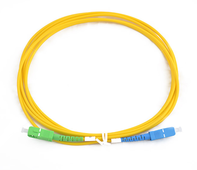 купить Патч Корд Оптоволоконный,, SC/UPC-SC/APC SM 9/125 Simplex 3.0мм 1 м, Жёлтый, Пол. Пакет в Алматы