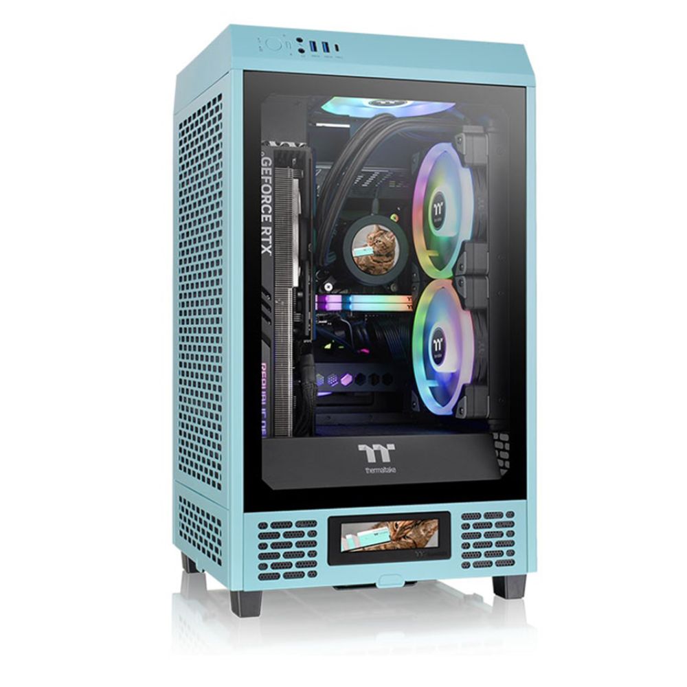 купить Компьютерный корпус Thermaltake The Tower 200 Turquoise Mini Chassis без Б/П CA-1X9-00SBWN-00 в Алматы