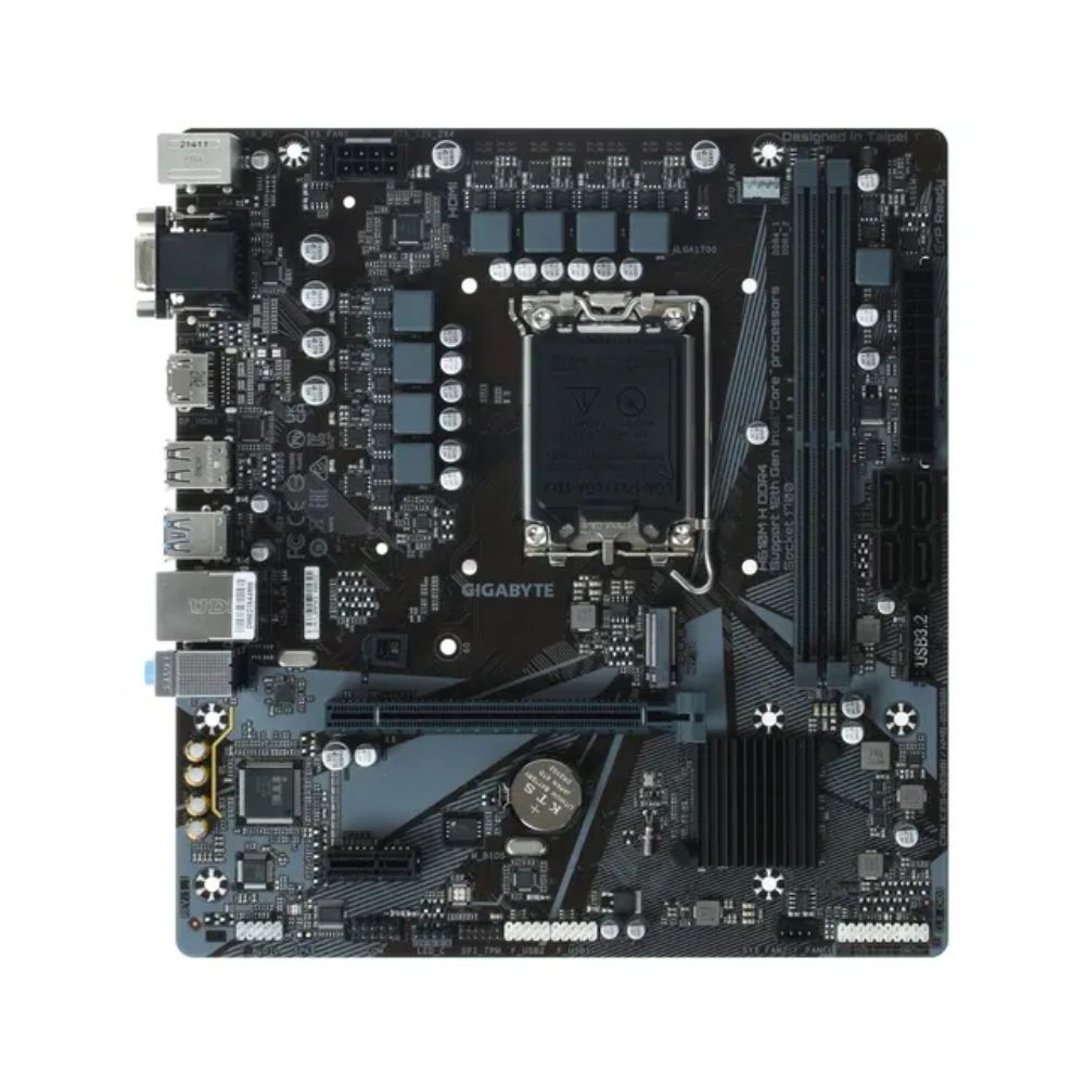 купить Материнская плата GIGABYTE H610M H DDR4, LGA1200, H610, PCI-Ex 4.0, D-SUB+HDMI, 1xM.2, 4xSATA, DDR4 в Алматы
