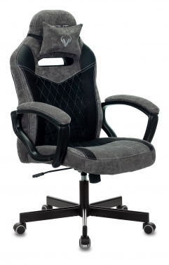 купить Кресло игровое Zombie VIKING 6 KNIGHT черный/серый ткань с подголов. крестовина металл в Алматы