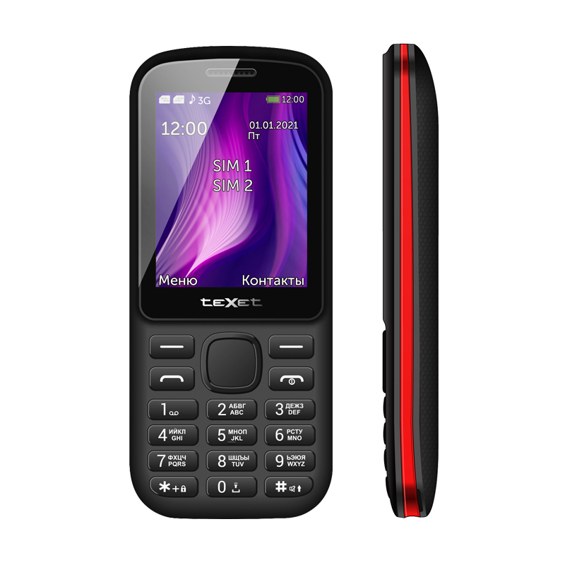 купить Мобильный телефон Texet TM-221 черно-красный в Алматы