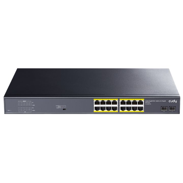 купить Коммутатор гигабитный 16-портовый CUDY GS1020PS2 <16-10/100/1000 BASE-T Gigabit ports,19-inch, 2-1000 BASE-X SFP Slot, 16-port IEEE 802.3at PoE+ Injector, Supports PoE power up to 30W for each PoE port, CCTV Mode (Transmit distance up to 250m at 10 M в Алматы