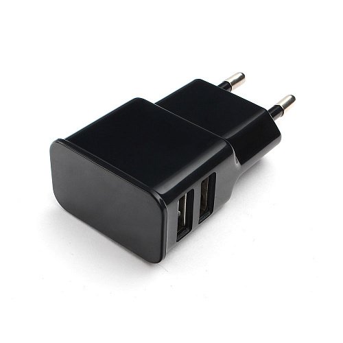 купить Адаптер питания Cablexpert MP3A-PC-12 100/220V - 5V USB 2 порта, 2.1A, черный в Алматы