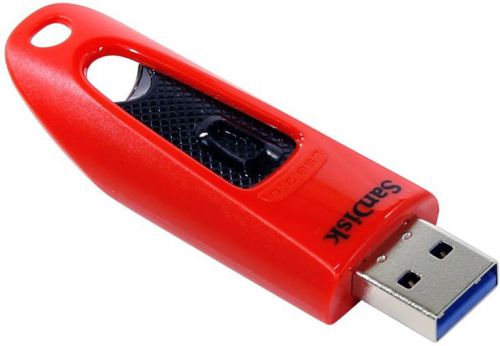купить SanDisk Ultra USB 3.0 64GB RED; EAN: 619659145897 в Алматы