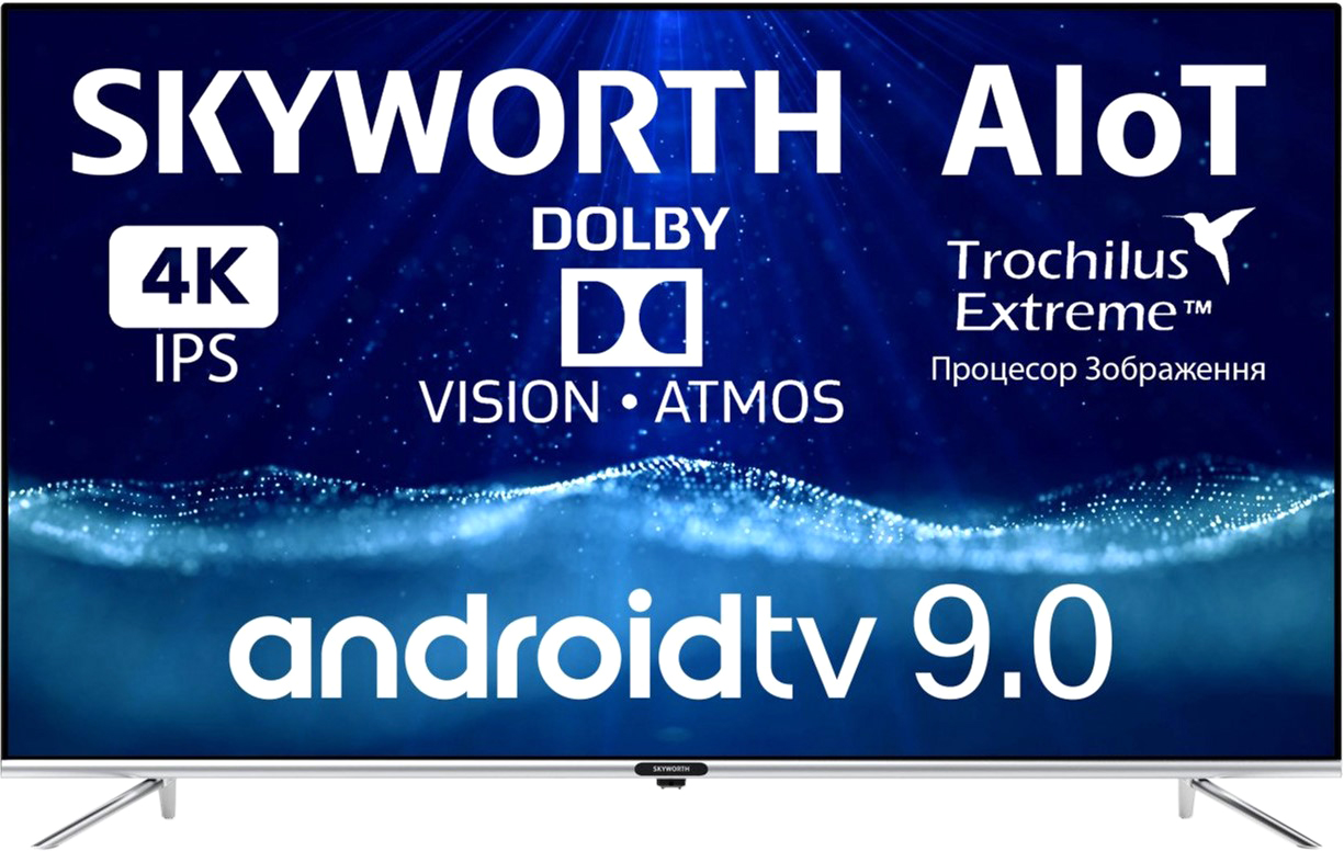 купить Телевизор 43* SKYWORTH 43Q20 LED SMART UltraHD ANDROID TV, Разрешение:  3840x2160 , Формат: 16:9, Частота: 60 Герц,  Порты: HDMI, Композитный, USB, RG45, Система приема: DVB-T2/C/S2,CI+  Объем памяти: 2.25 ГБ + 16 ГБ. Голосовое управление. в Алматы