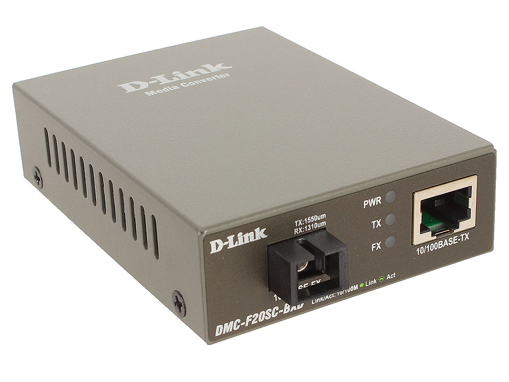купить D-Link DMC-F20SC-BXD/B1A Автономный медиаконвертер одномод 20 км WDM /  в Алматы