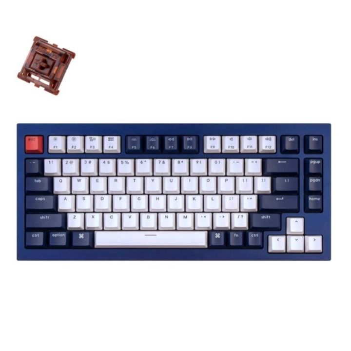 купить Клавиатура Keychron Q1-O3 Blue Knob Brown Switch RGB Hot-Swap Gateron G pro Mechanical в Алматы