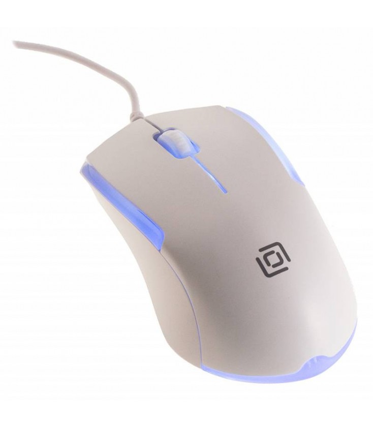 купить Мышь Oklick 245M белый оптическая (1000dpi) USB (3but) в Алматы