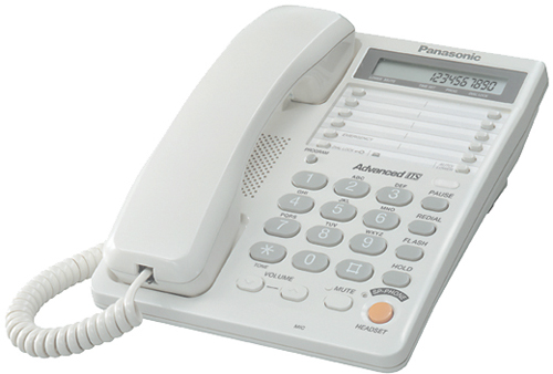 купить Panasonic Телефон проводной	KX-TS2365RUW (белый)  в Алматы