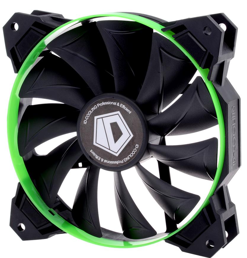 купить Вентилятор для корпуса ID-Cooling SF-12025-(R)G GREEN <LED, 120x120x25mm, 800~2000±10%RPM> в Алматы
