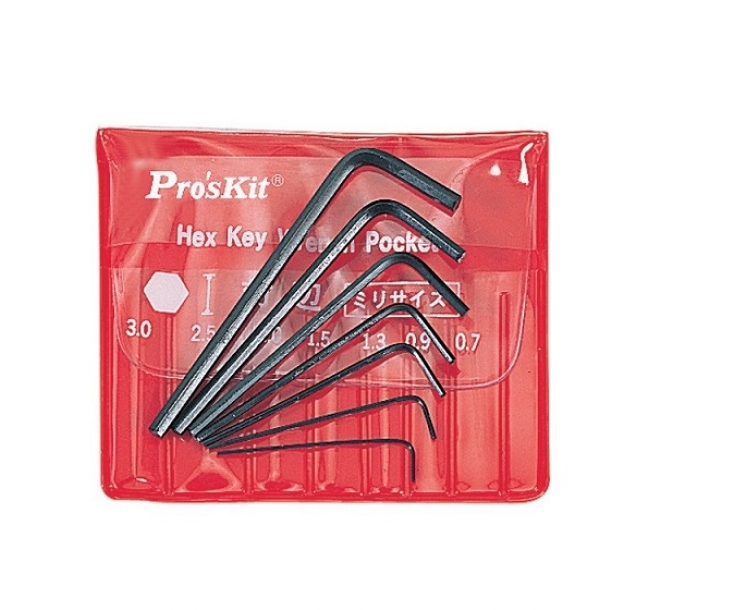 купить 8PK-022 Набор шестигранных ключей (0.7,0.9,1.3,1.5,2,2.5,3мм в Алматы