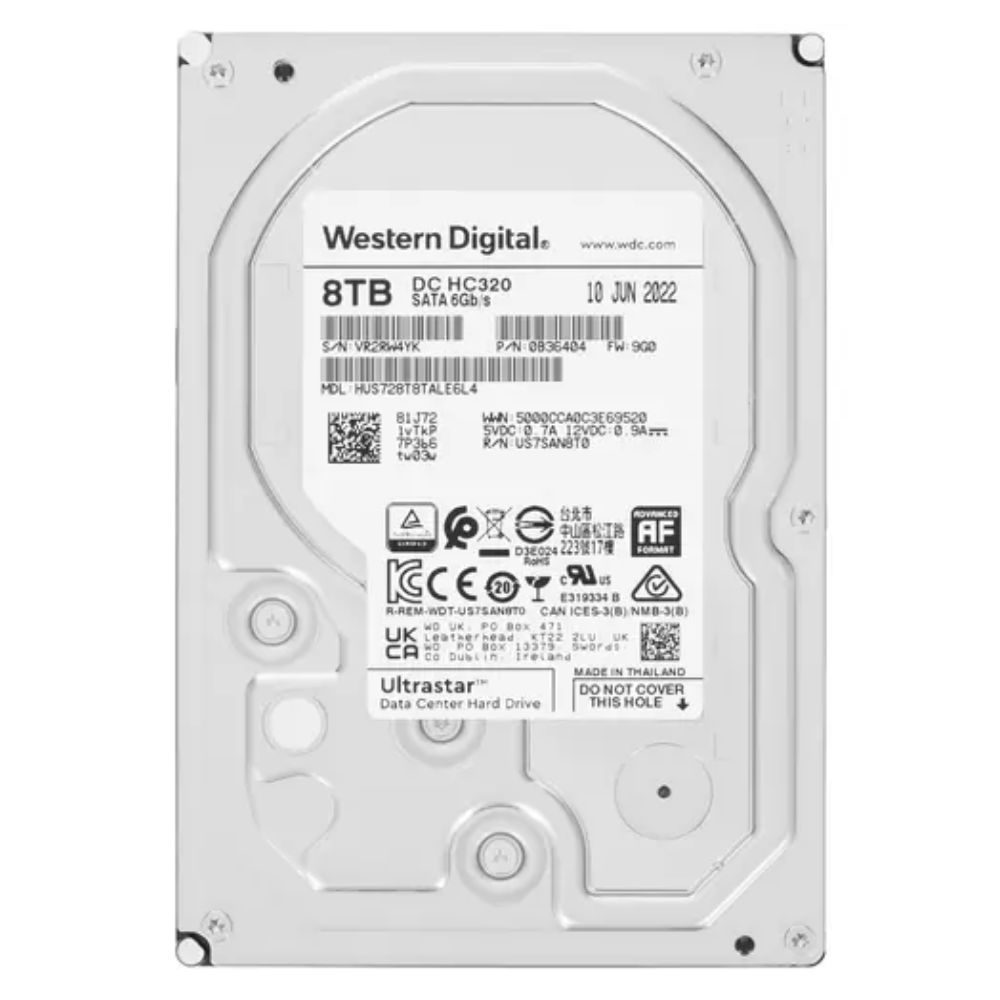 купить Жесткий диск повышенной надежности HDD 8Tb WD ULTRASTAR DC HС320 256MB 7200RPM SATA3 3,5* HUS728T8TALE6L4 0B36404. в Алматы