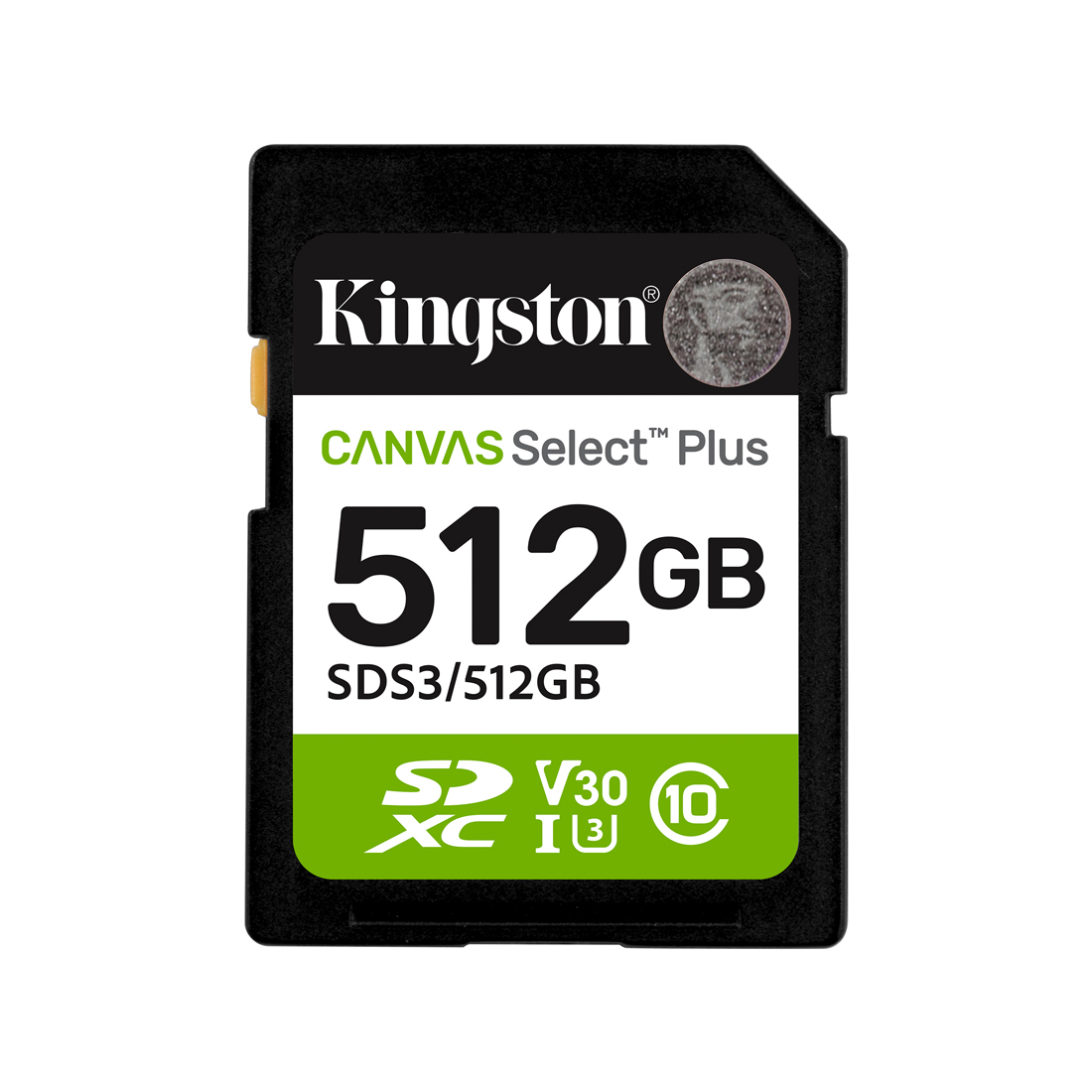 купить Карта памяти Kingston SDS3/512GB Canvas Select Plus C10 UHS-I U3 V30 512GB в Алматы