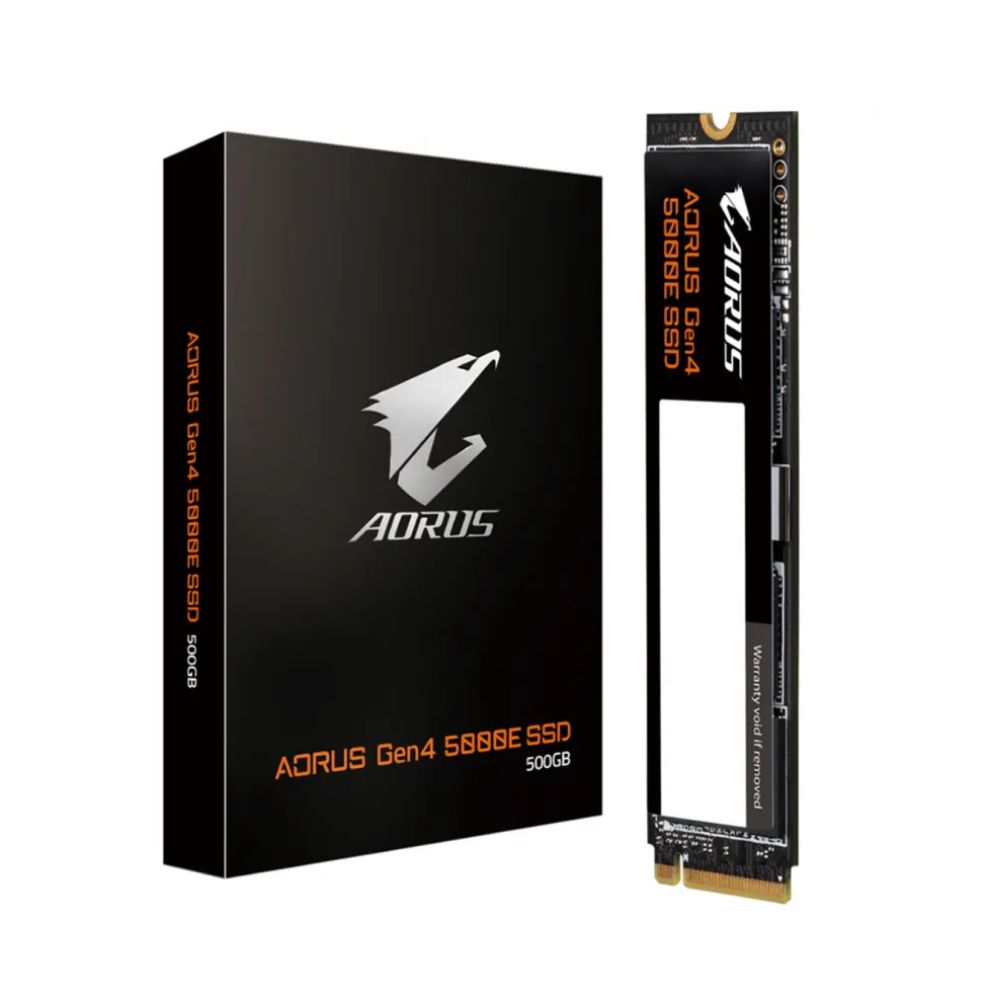 Купить SSD 500GB Gigabyte Aorus 5000E, M.2, read 5000 MB/s, write 4600 MB/s, PCIe 4.0, TLC AG450E500G-G в Алматы